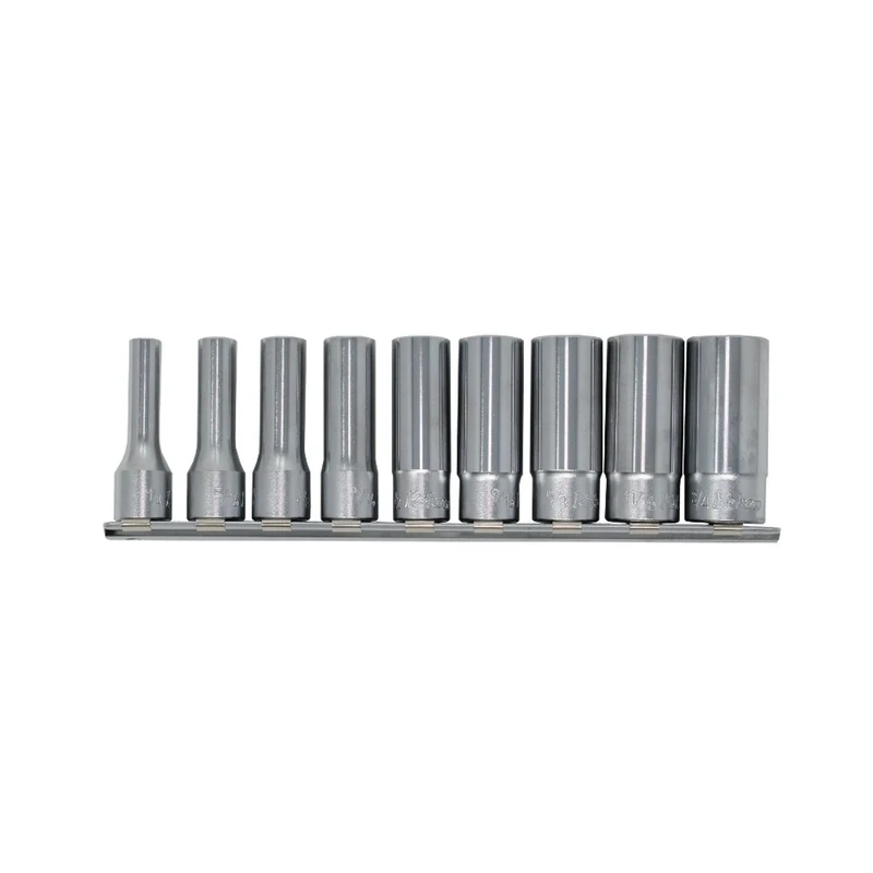 9 Piece 3/8 Sq. Dr. 6 point SAE Deep Socket set 1/4-3/4